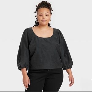 NWT Ava & Viv Women’s Plus Size Balloon Sleeve Blouse